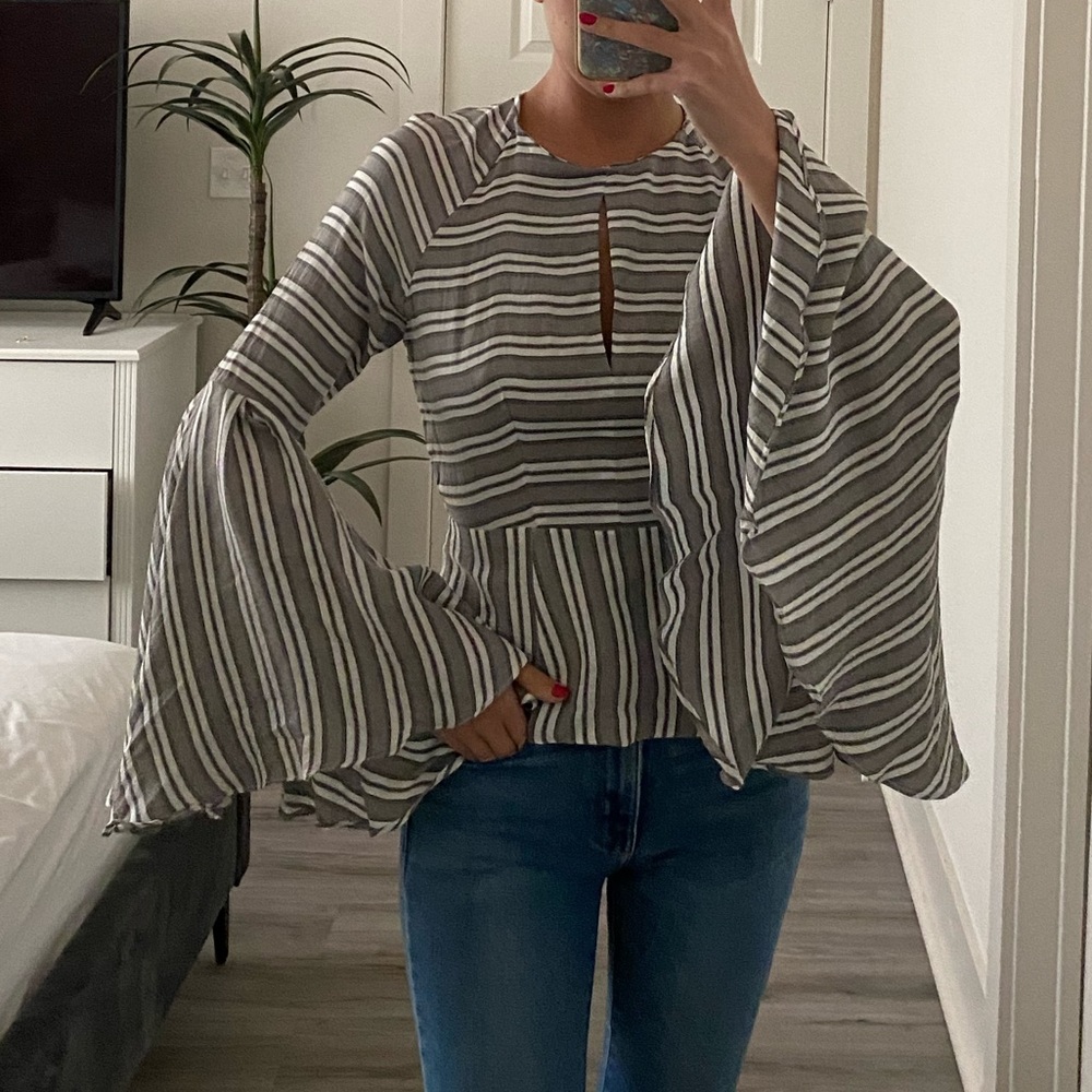 Butterfly Sleeve, Backless Blouse